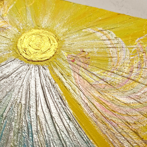 風水絵画＊吉兆光 龍と鳳凰〜蛇と鶯が集う梅の木～巳 五福 鳥