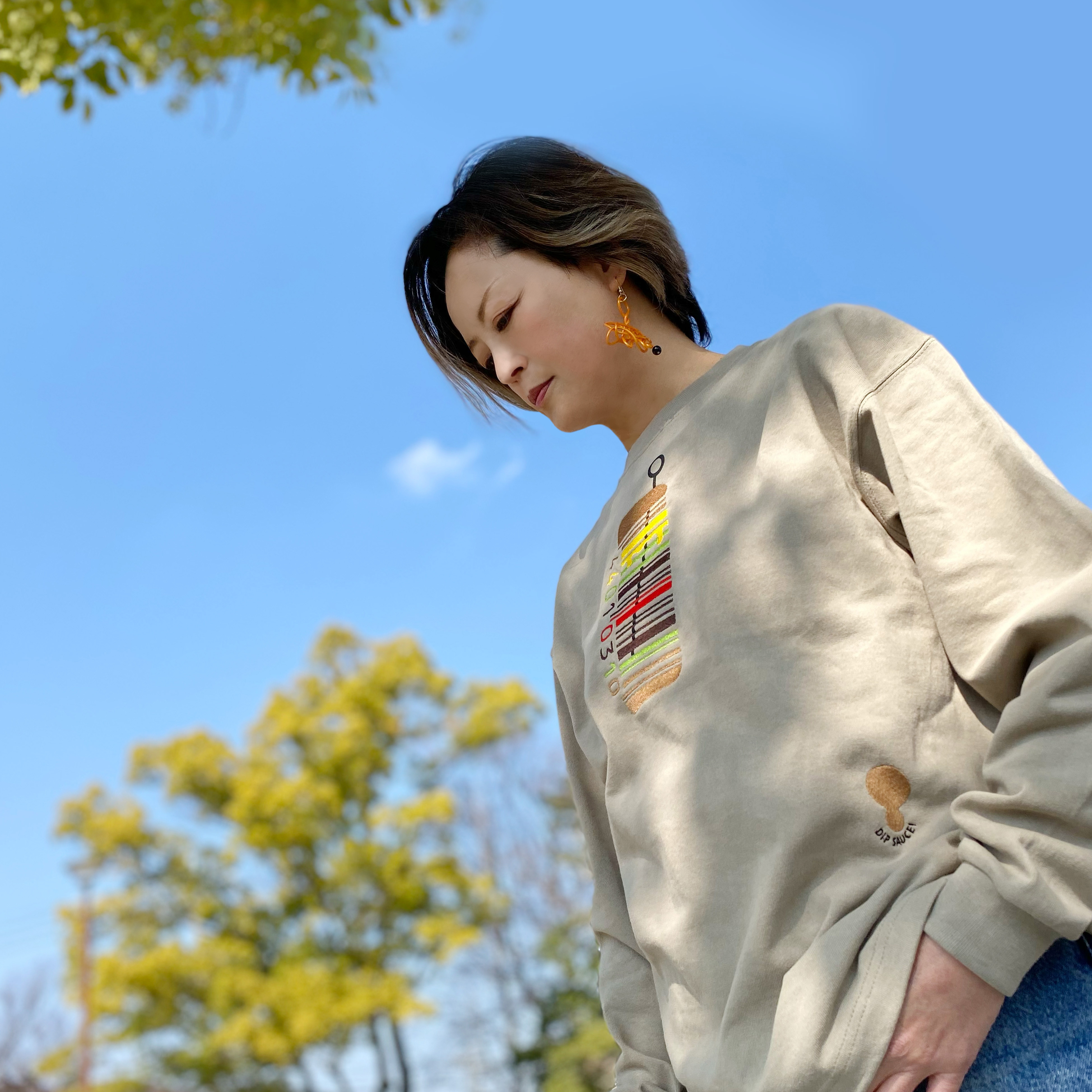 刺繍☆ロンT／へんなバーコード！？ 9.1oz 10,032円