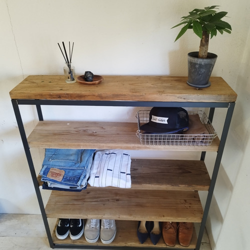 アイアンシェルフ アイアンラック インダストリアル ガレージ 衣装棚