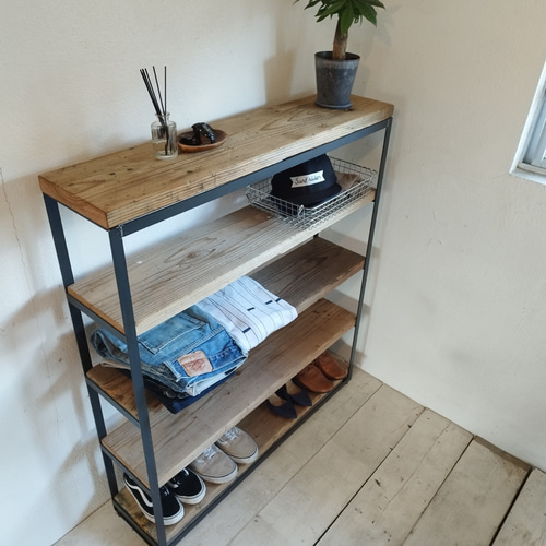 アイアンシェルフ アイアンラック インダストリアル ガレージ 衣装棚