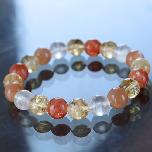 マイカサンストーンとシトリンとムーンストーンとオレンジムーン