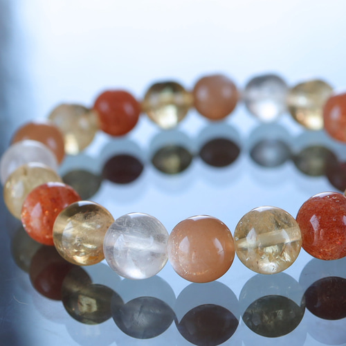 マイカサンストーンとシトリンとムーンストーンとオレンジムーン