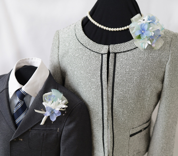 羽ばたけ青い空コ親子コサージュペア2個セット＊男の子用＊ジャスミン*大人フォーマル2026*入園入学2026