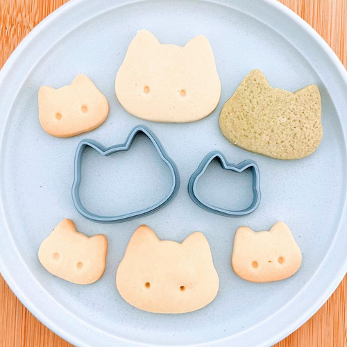 クッキー型 ねこ 猫 一口サイズ 大小セット かわいい 動物