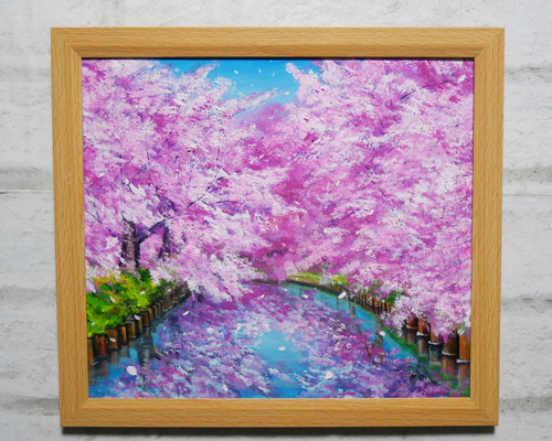 油絵 油彩 油彩画 絵画 絵【さくらロード】 06ef77310a3028e5eecf4b062146f2