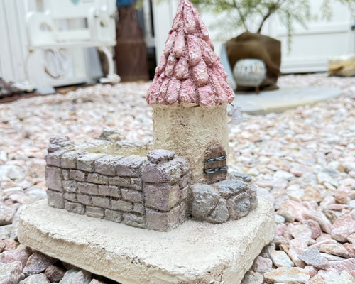 お家付きモルタル造形植木鉢 その他アート BOON 通販 18984553｜Creema