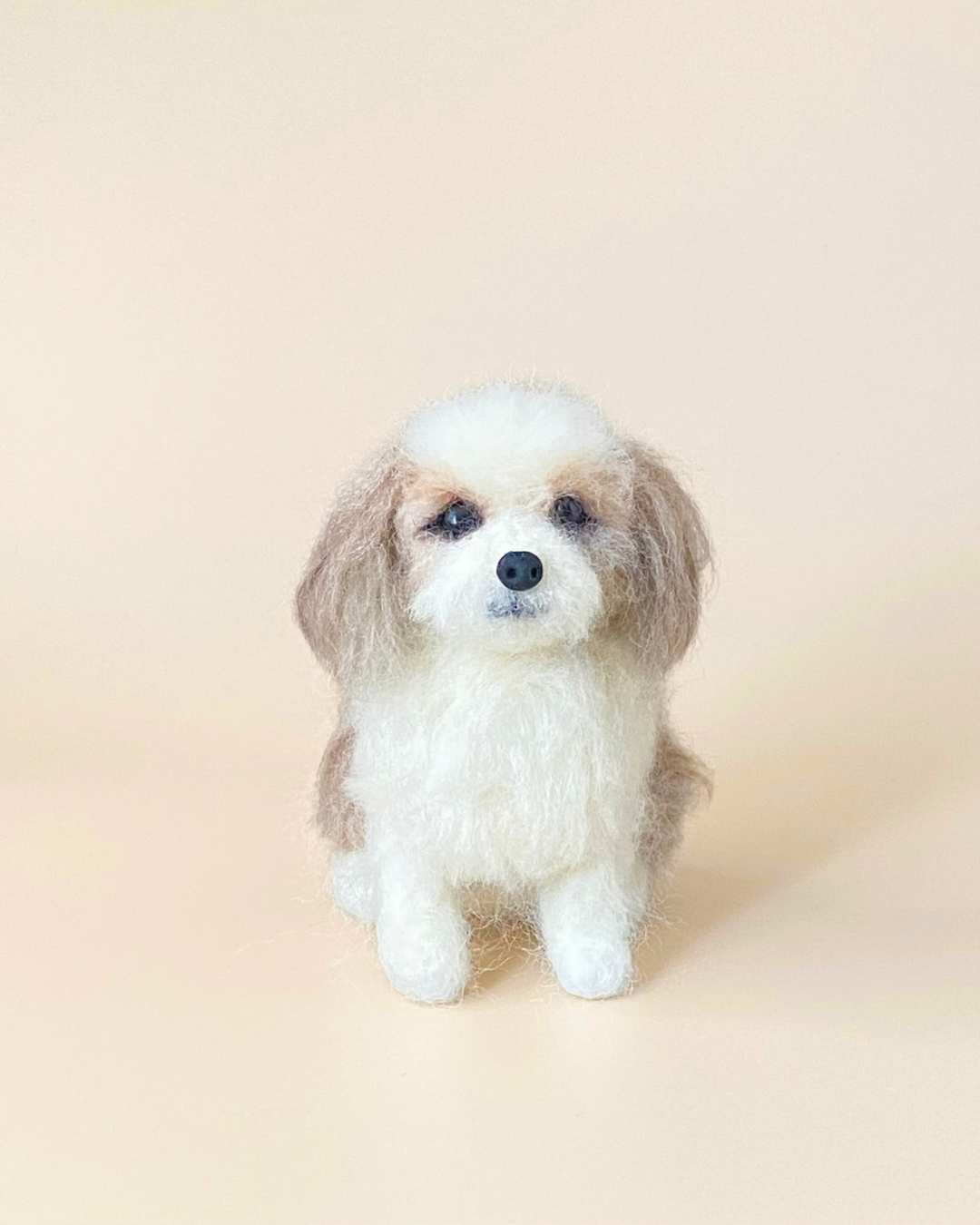 いつでもいっしょ♪ 羊毛フェルトのちいさなシーズー ふわふわ犬