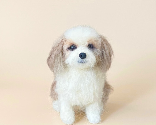 いつでもいっしょ♪ 羊毛フェルトのちいさなシーズー ふわふわ犬