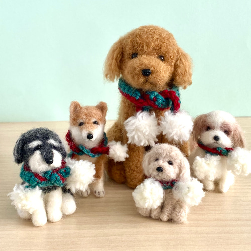 いつでもいっしょ♪ 羊毛フェルトのちいさなシーズー ふわふわ犬
