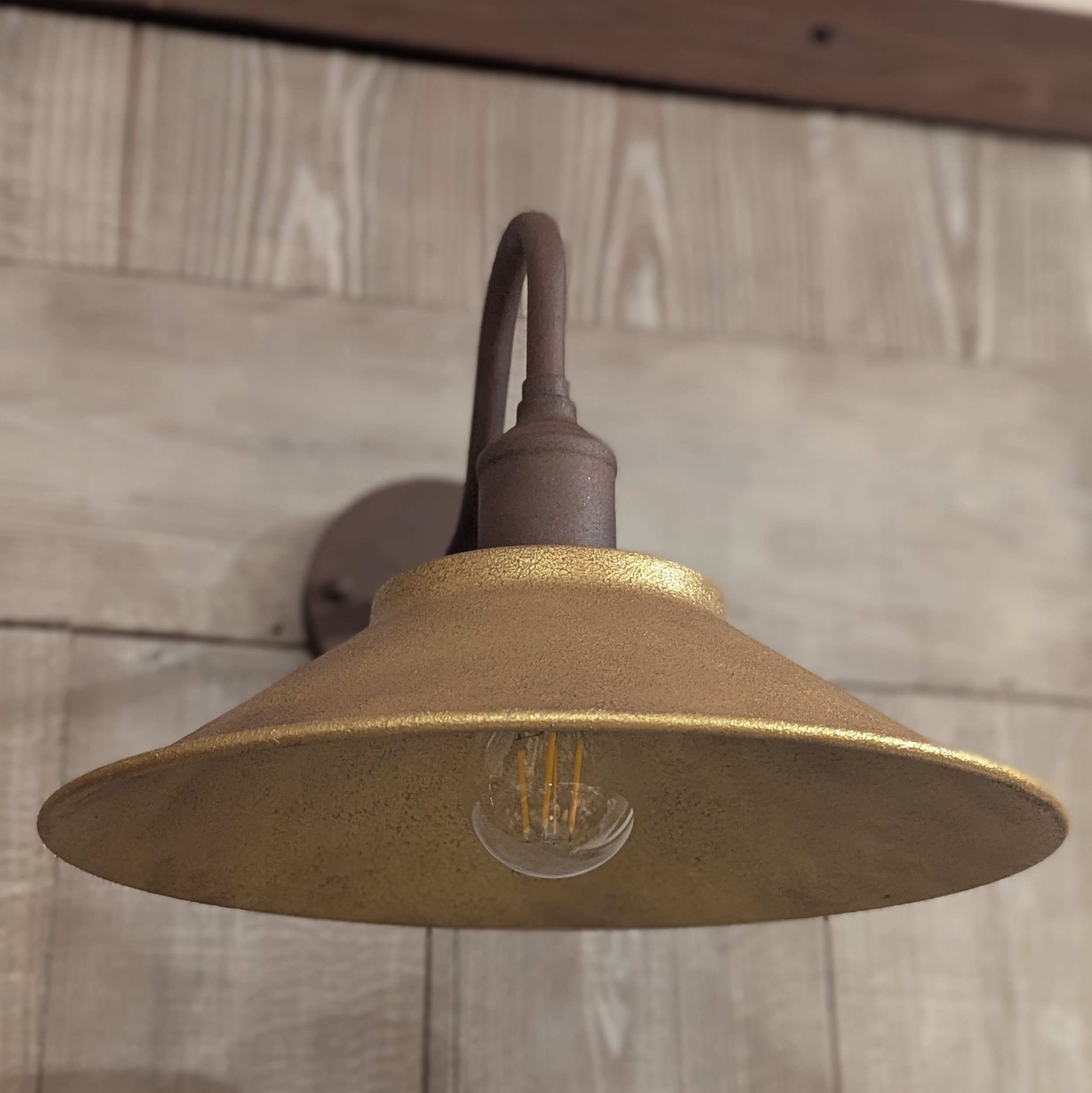 レトロな外灯 鋳肌真鍮色／コッパーベース古塗装【受注生産】