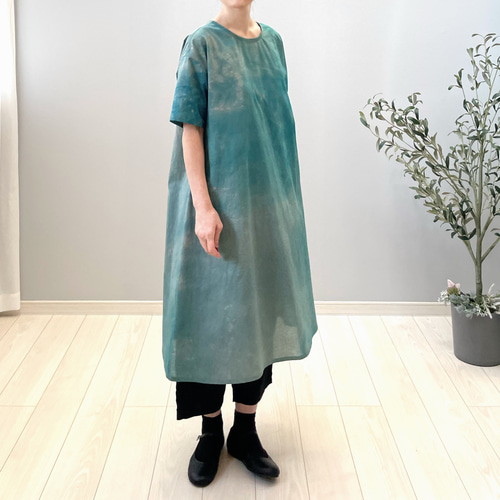 有松絞り Aラインワンピース㉓ 着物リメイク ワンピース eterlna
