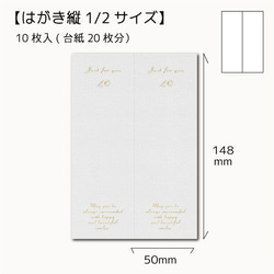 アクセサリー台紙【はがき縦1/2☆10枚入(20枚分）】 [D-631]縦長台紙/goldline_tate2 2枚目の画像