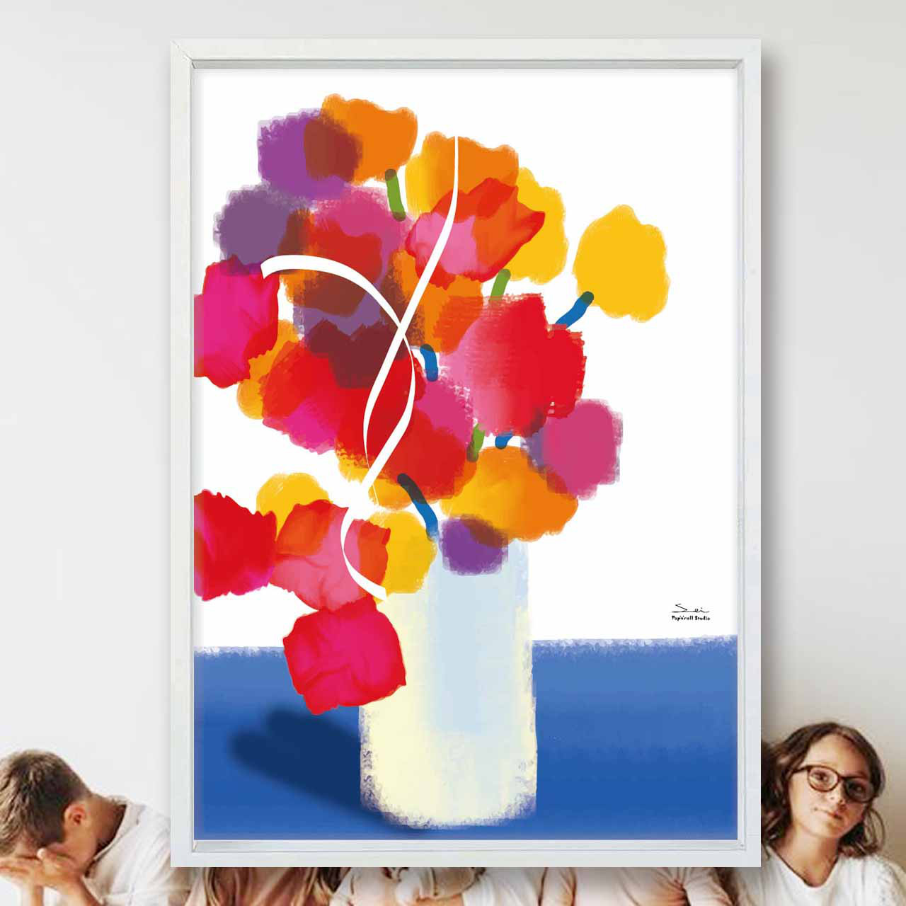 そばにいる花たち　花　お気に入り9400件突破　ポスターがタペストリーにも　ポスター　アート  アートポスター　3383