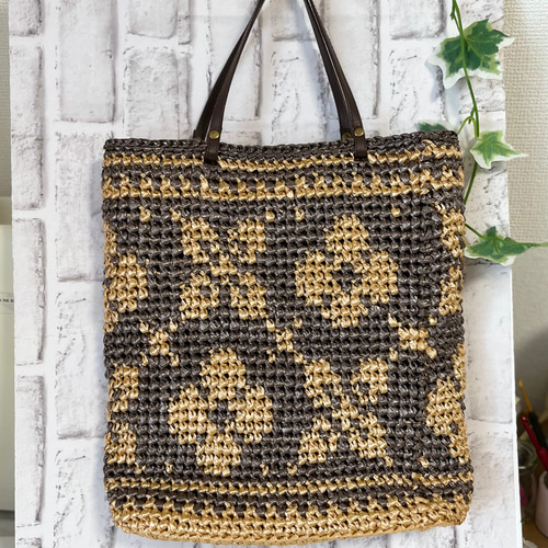 ⚲ オーダー商品 / みゆきちゃん　ハンドメイド / スズランテープバッグ 再販】スズランテープバッグ 楕円底 スカイブルー