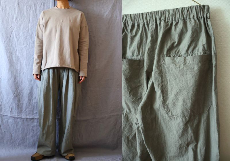 【受注制作】3色展開/コットンタイプライター　Bigワイドパンツ