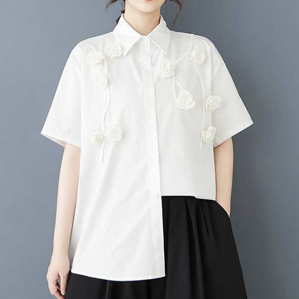 縫い合わせた半袖シャツ