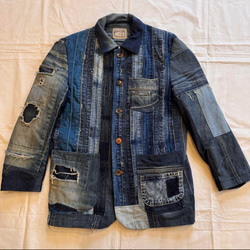 一点もの☆SAYOCAFEデニム再構築オリジナルパッチワーク