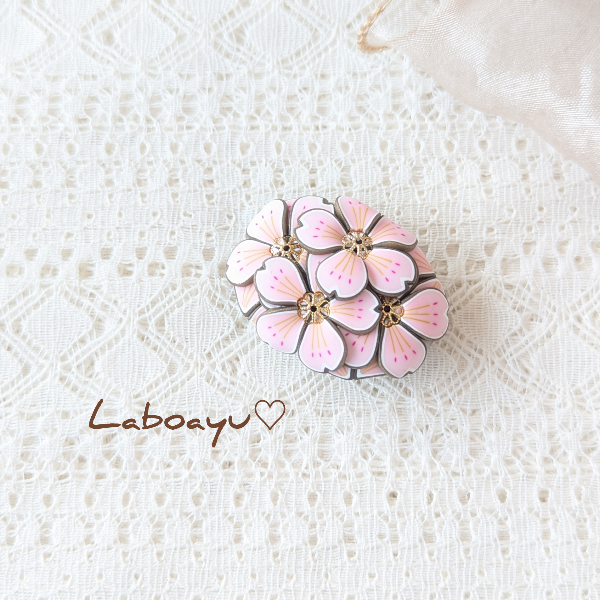 帯留め〈Bouquet・さくら・盛り〉