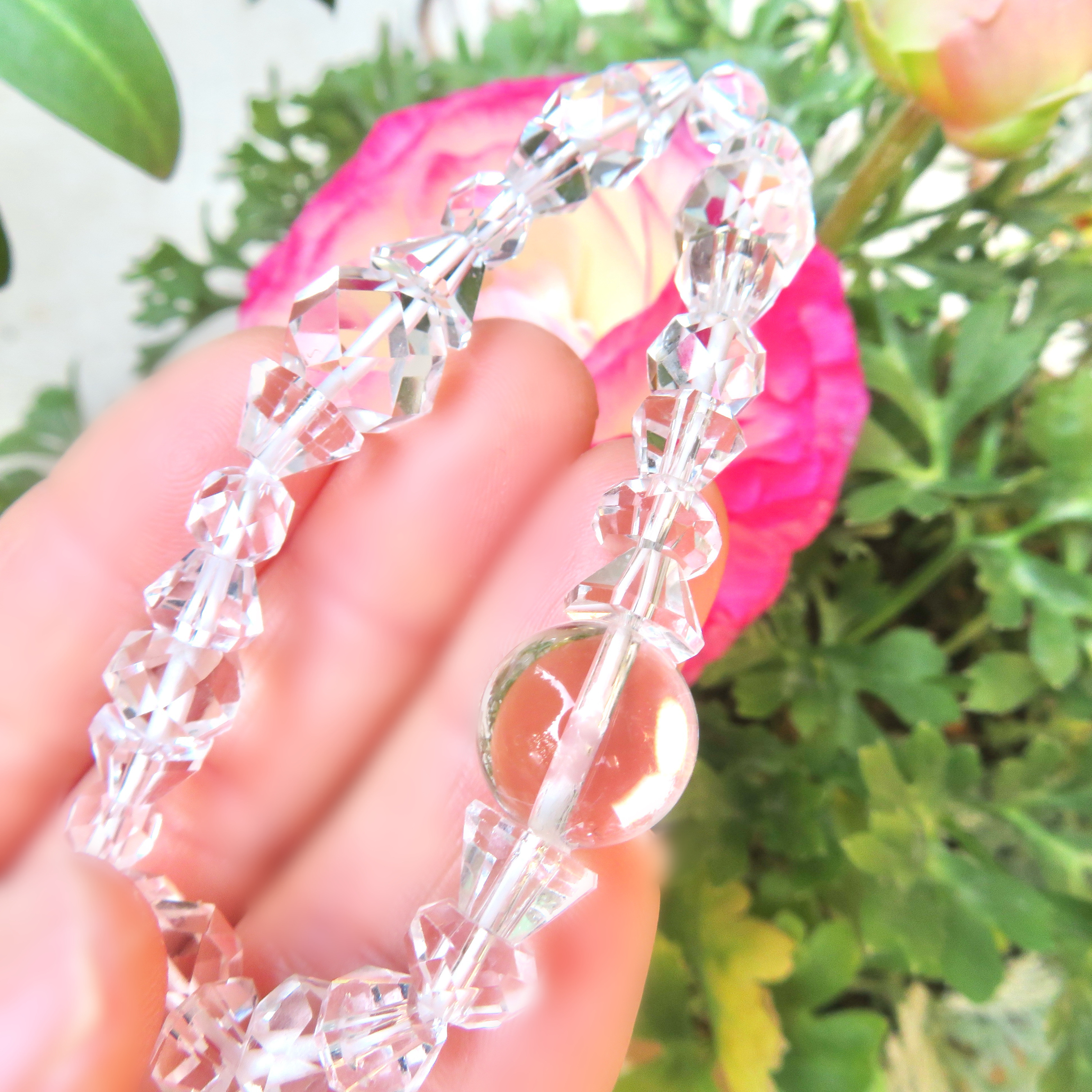 本水晶・Crystal quartz／Premium cut bracelet【Ⅰ】
