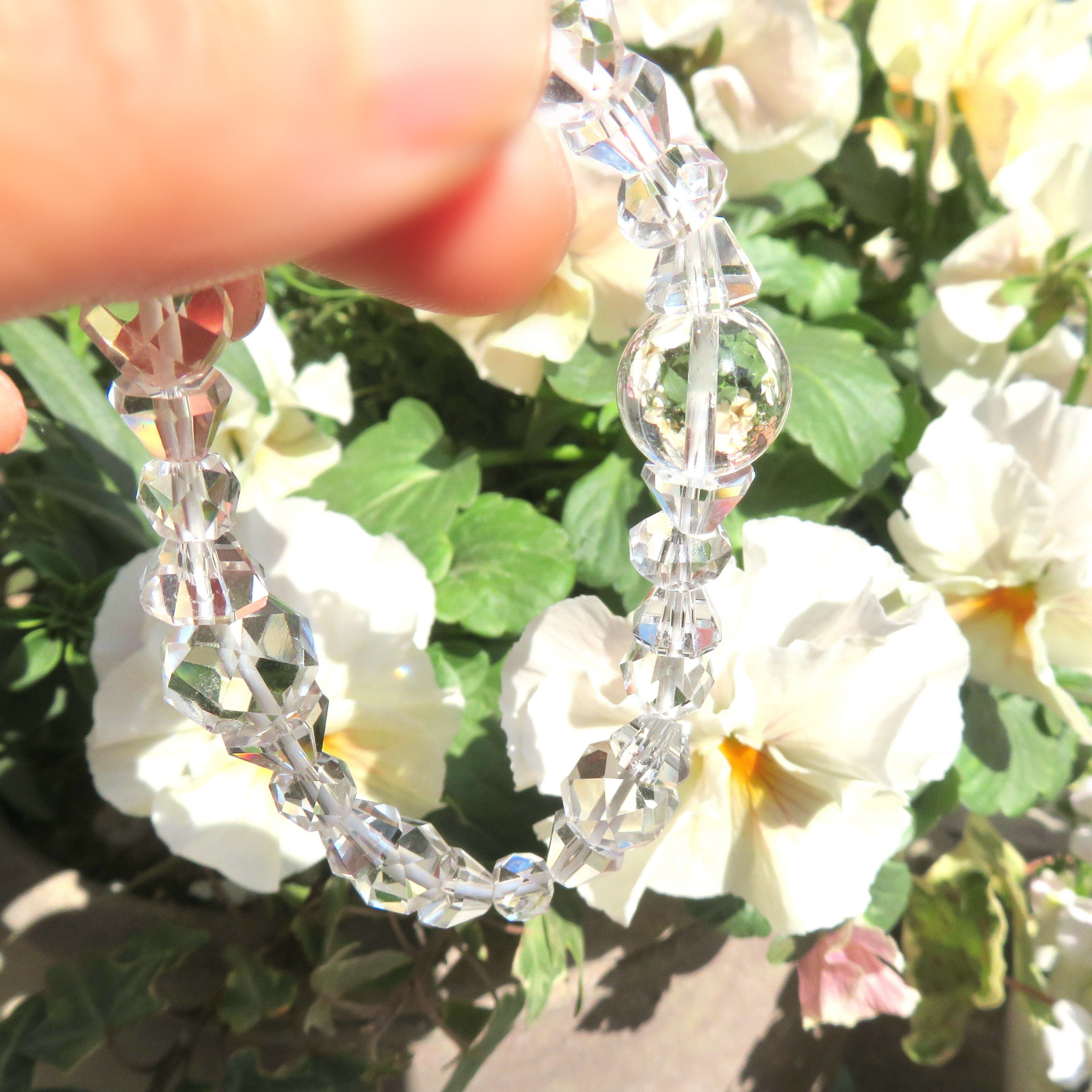 本水晶・Crystal quartz／Premium cut bracelet【Ⅰ】