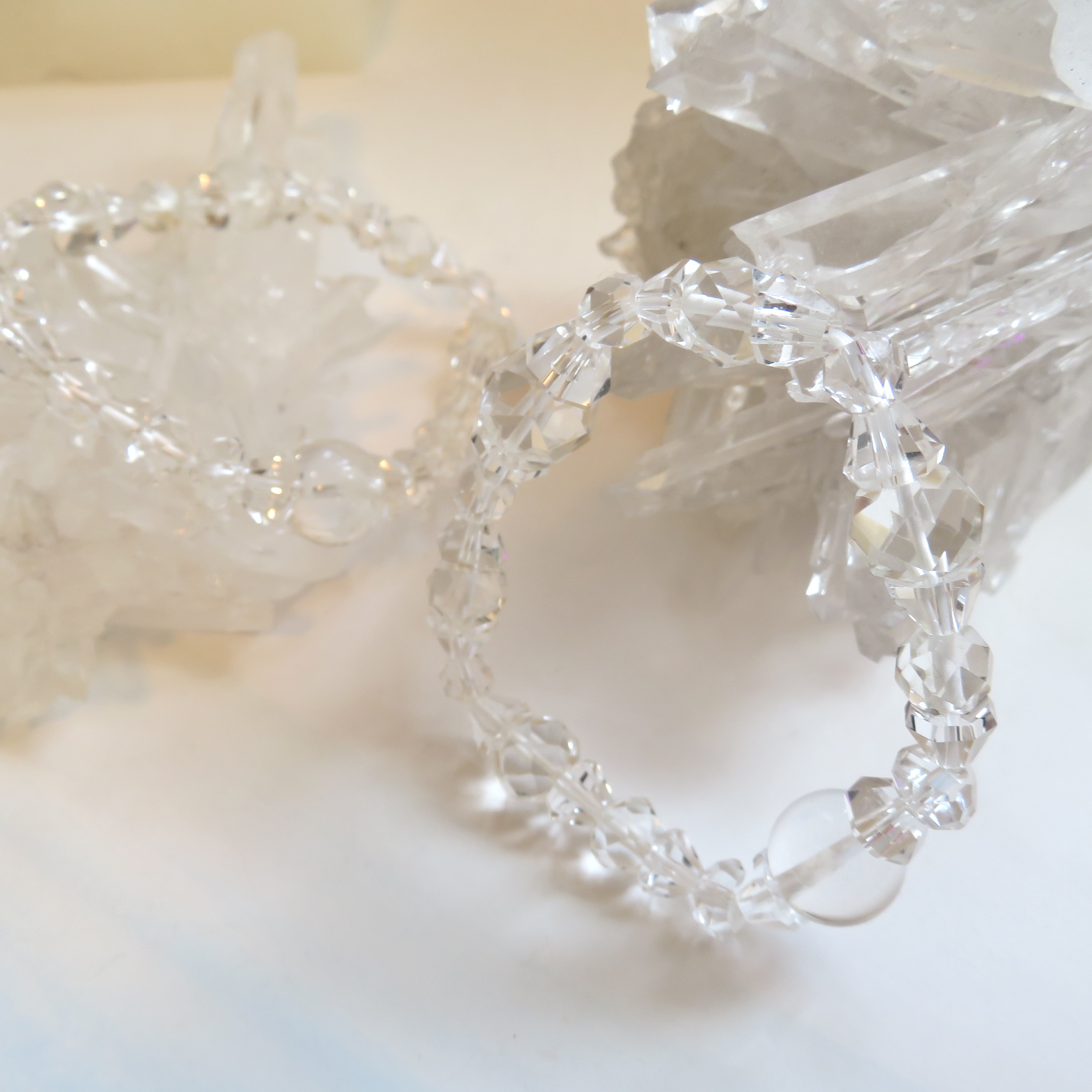 本水晶・Crystal quartz／Premium cut bracelet【Ⅰ】