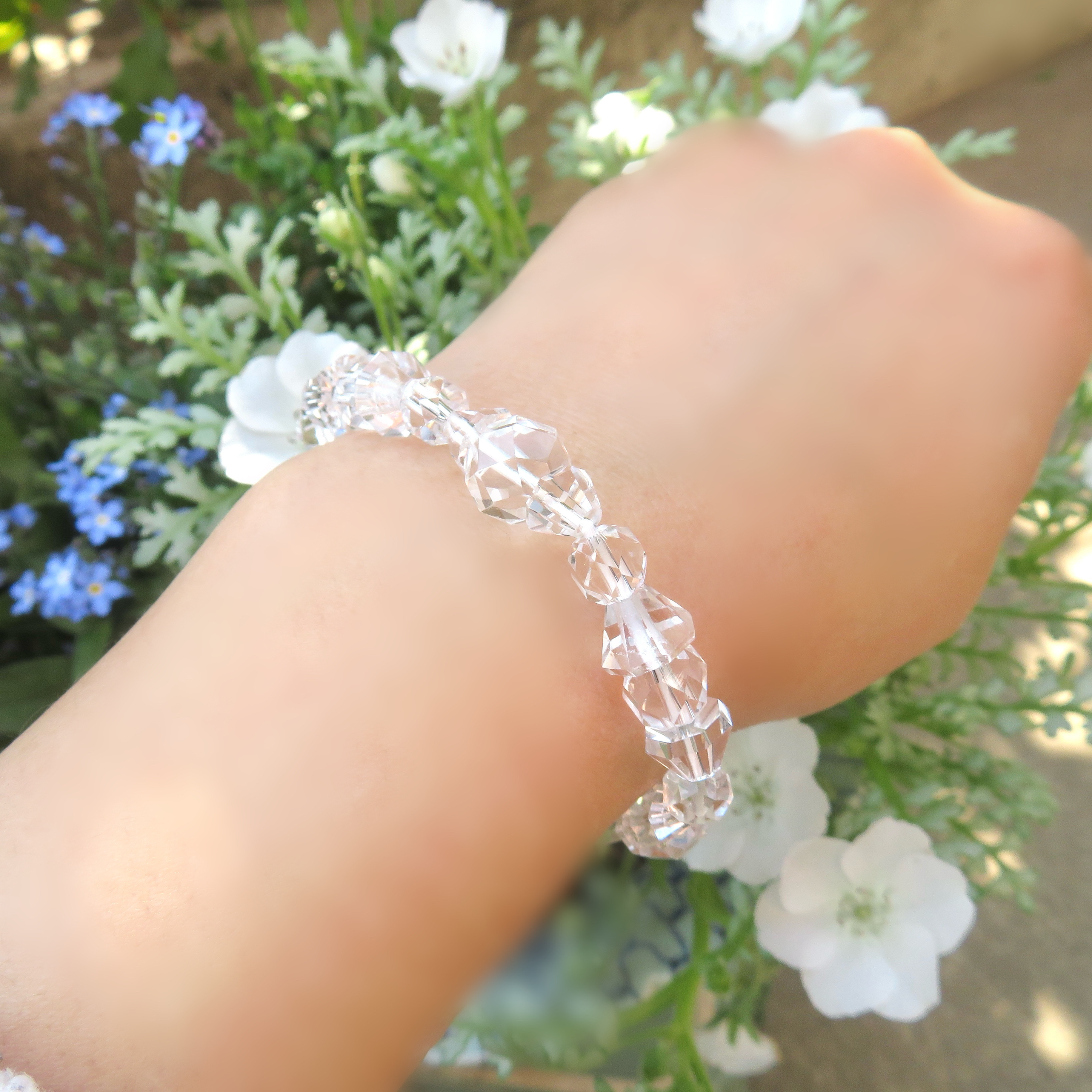 本水晶・Crystal quartz／Premium cut bracelet【II】