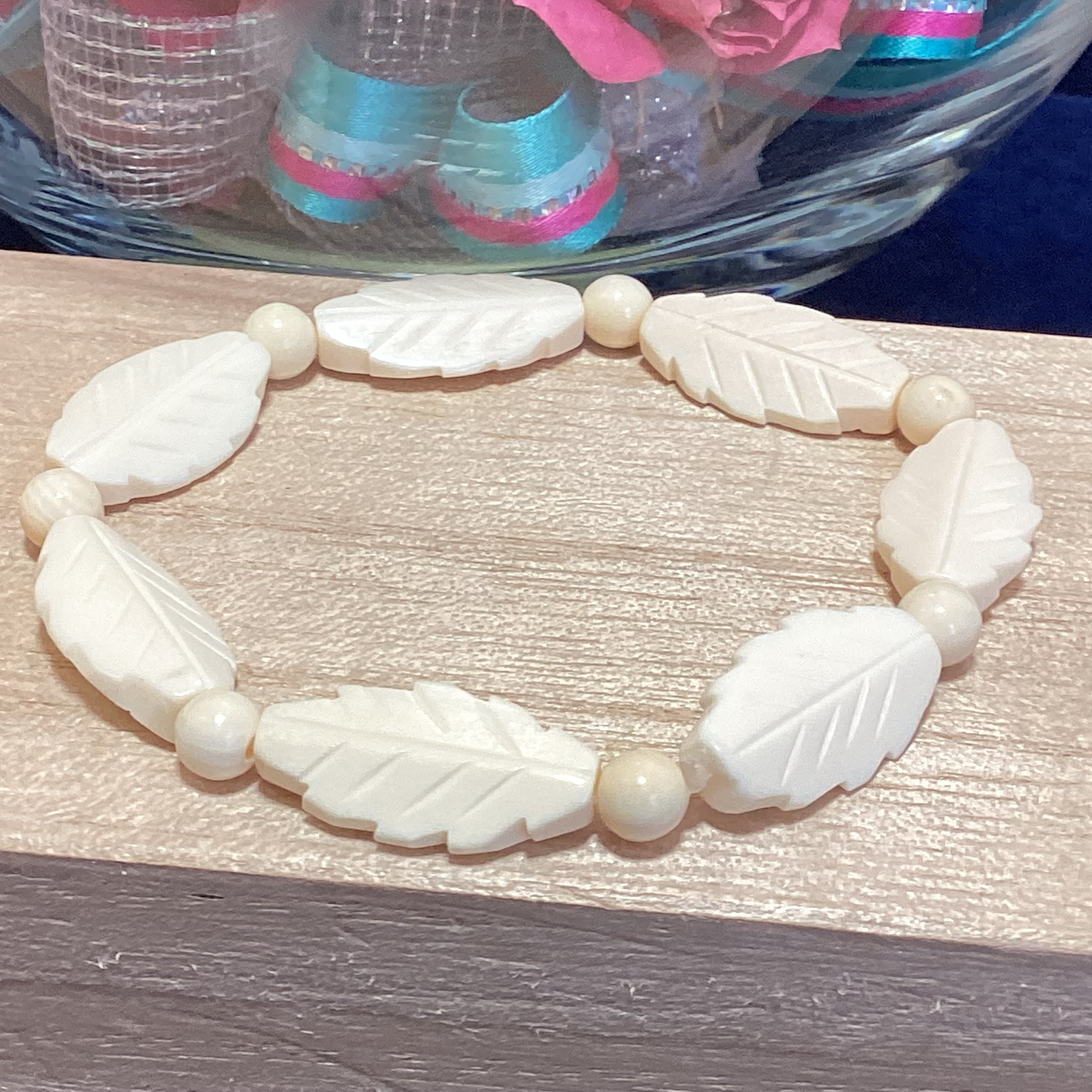 ☆牛骨＆象牙ブレスレット　※AK-2