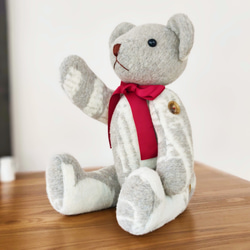 グレー ふわふわ くまさん　大 2枚目の画像