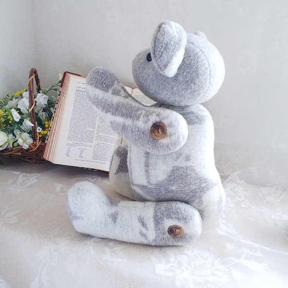 グレー ふわふわ くまさん　大 7枚目の画像