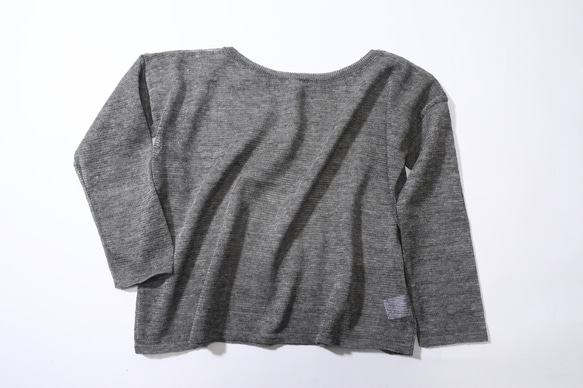【特別提供品】リネン100％♡前後2WAYプルオーバー（01086）チャコール 1枚目の画像