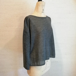 【特別提供品】リネン100％♡前後2WAYプルオーバー（01086）チャコール 4枚目の画像
