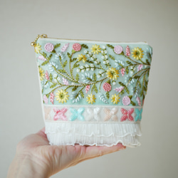 No.36】インド刺繍リボンポーチ＊マチあり ポーチ Priya.U 通販