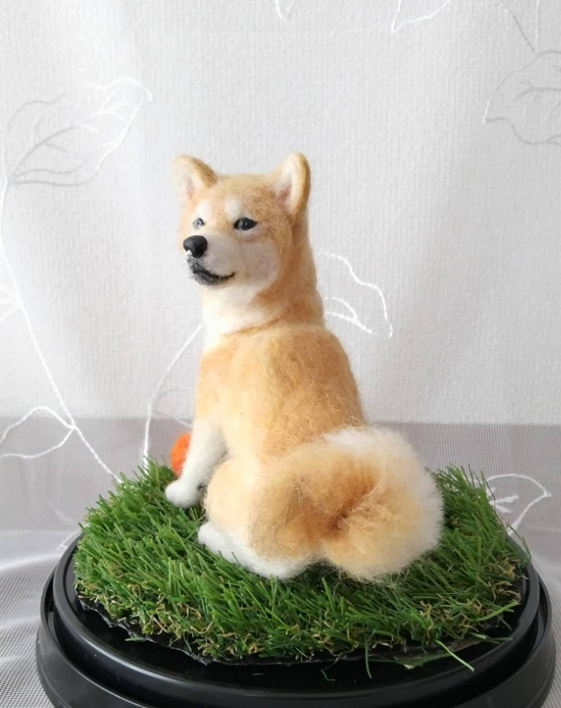 羊毛フェルト　柴犬さん 見返り柴