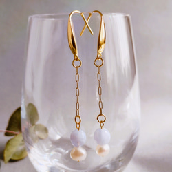 ブルーレース ピアス（フック・チェーン） の人気通販｜Creema