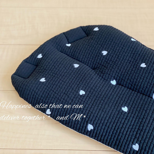 新作】あごのせクッション 韓国生地⭐︎ヌビ⭐︎ハート刺繍