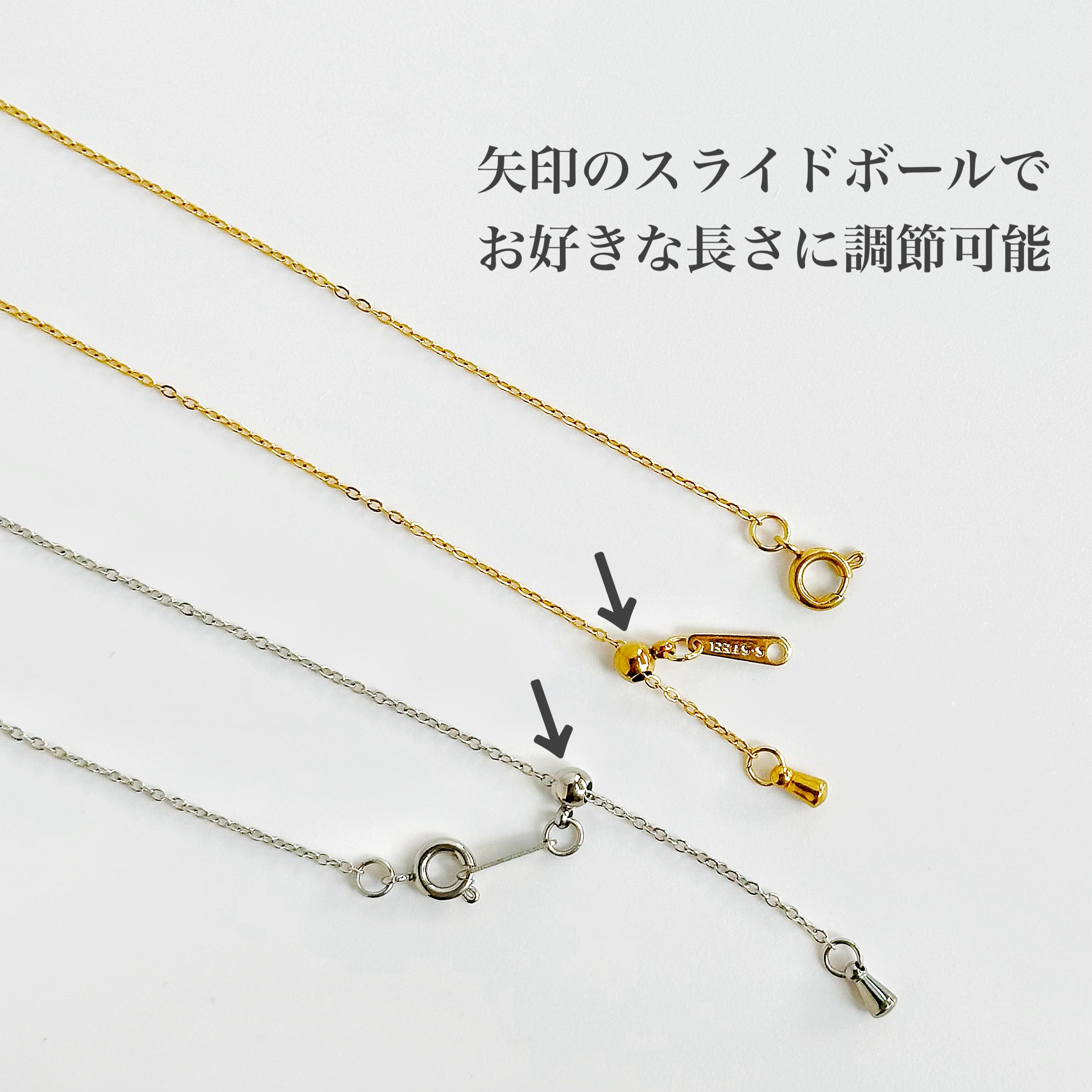 ピンクキュービックジルコニア スリーストーンネックレス