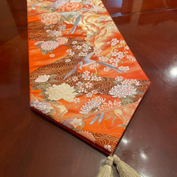 ◼︎801◼︎高級袋帯 正絹 葡萄 タッセル付き！テーブルセンター