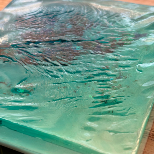 レジン 海アート さざなみ 波紋 砂紋 10×10cm ライト付 オーシャン