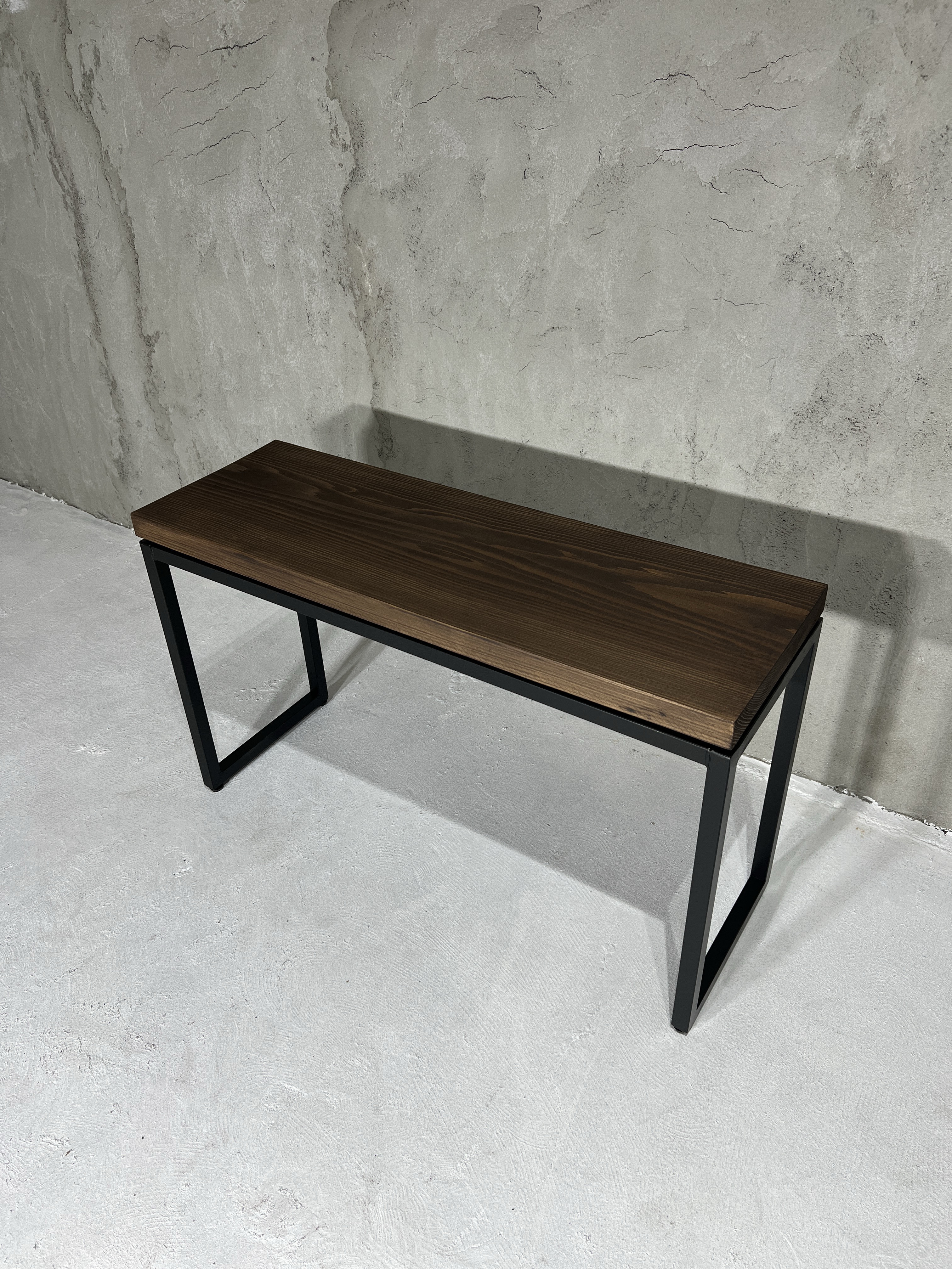 アイアンベンチ｜無垢材 × スチール｜インダストリアル・玄関（送料無料）