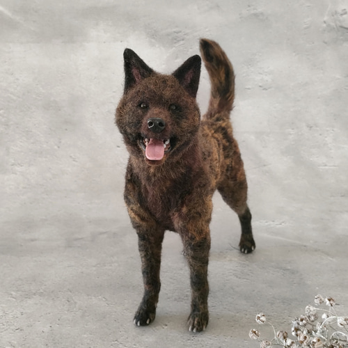 mew　羊毛フェルト　犬　甲斐犬　ハンドメイド 羊毛フェルト 甲斐犬 羊毛フェルト masapan 通販 14530956｜Creema
