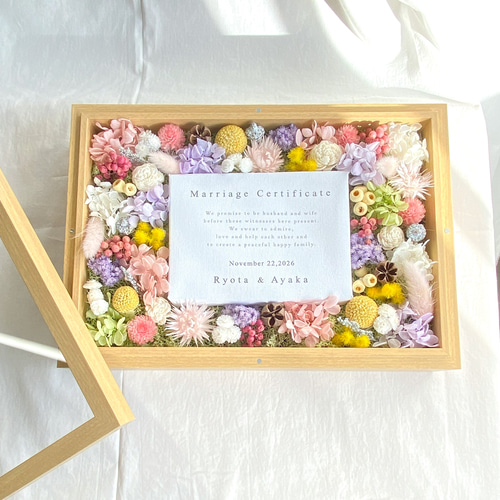 数量限定✨ドライフラワー結婚証明書♡結婚式ウェルカムスペース
