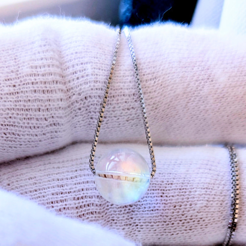 ✿最高級天然美品✿ホワイトラブラドライト虹のように輝くクォーツ9