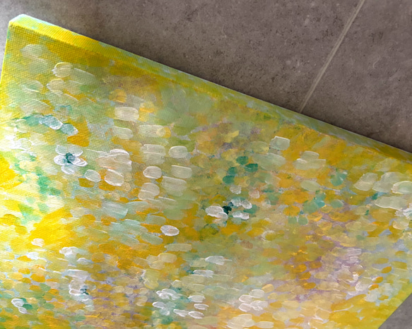 キャンバスアート　抽象画　原画　「mimosa」 4枚目の画像