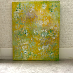 キャンバスアート　抽象画　原画　「mimosa」 5枚目の画像