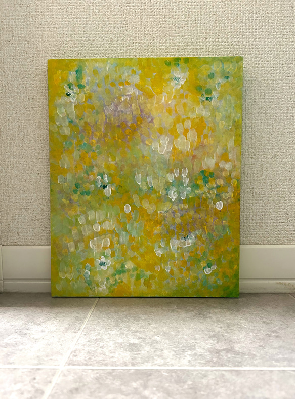 キャンバスアート　抽象画　原画　「mimosa」 5枚目の画像