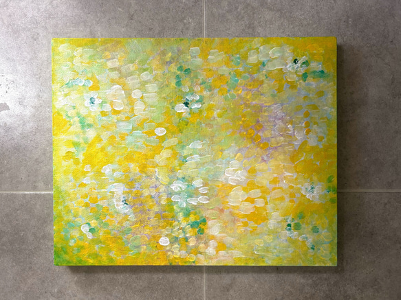 キャンバスアート　抽象画　原画　「mimosa」 1枚目の画像