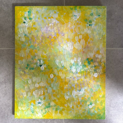 キャンバスアート　抽象画　原画　「mimosa」 2枚目の画像