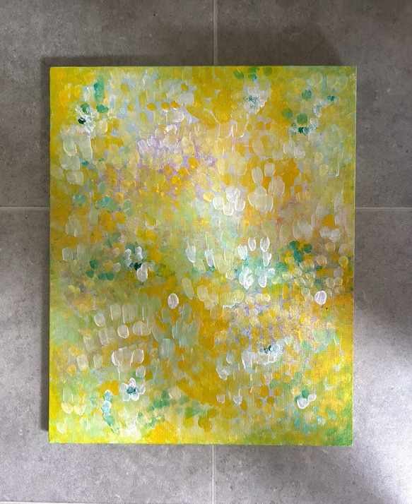 キャンバスアート　抽象画　原画　「mimosa」 2枚目の画像