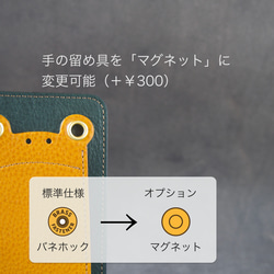 『ケロPhone』カエルと雨　カエルのスマホケース　手帳型ケース 8枚目の画像