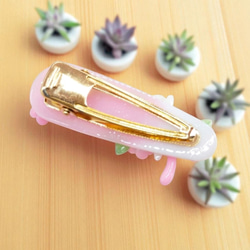 桜と猫ちゃんのヘアクリップ 3枚目の画像